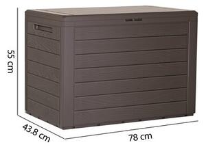 Skrzynia ogrodowa PROSPERPLAST Woodebox MBWL190-44OU 190L Brązowy