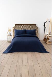 Ciemnoniebieska narzuta 200x220 cm Waffle – Mijolnir
