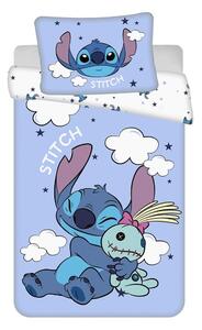 Niebieska bawełniana pościel dziecięca do łóżeczka 100x135 cm Lilo & Stitch "Clouds" – Jerry Fabrics