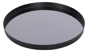 Czarna taca z lustrem dymionym PT LIVING Round, ø 40 cm