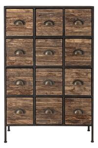 Czarno-brązowa metalowa komoda 60,5x92x33,5 cm Matteo – Bloomingville