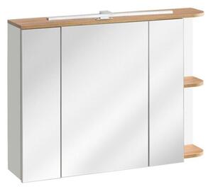 Szafka łazienkowa PLATINUM 840 94 cm biała z lustrem