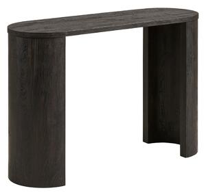 Ciemnobrązowa konsola w dekorze dębu 38x114 cm Bibione – House Nordic