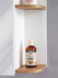 Szafka łazienkowa PLATINUM 840 94 cm biała z lustrem