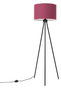 Lampa stojąca podłogowa z abażurem burgundowym trójnóg 1xE27 15W NEVIA Sollux Lighting