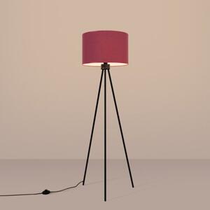 Lampa stojąca podłogowa z abażurem burgundowym trójnóg 1xE27 15W NEVIA Sollux Lighting