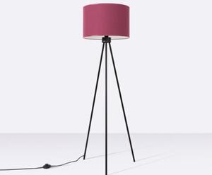 Lampa stojąca podłogowa z abażurem burgundowym trójnóg 1xE27 15W NEVIA Sollux Lighting