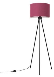 Lampa stojąca podłogowa z abażurem burgundowym trójnóg 1xE27 15W NEVIA Sollux Lighting