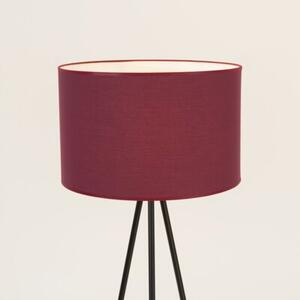 Lampa stojąca podłogowa z abażurem burgundowym trójnóg 1xE27 15W NEVIA Sollux Lighting