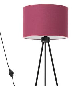 Lampa stojąca podłogowa z abażurem burgundowym trójnóg 1xE27 15W NEVIA Sollux Lighting