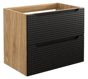 Szafka pod umywalkę LUXOR BLACK 82-70-2S 70cm dąb olejowany/czarna