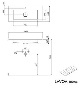 Szafka podumywalkowa LAVOA 100 cm