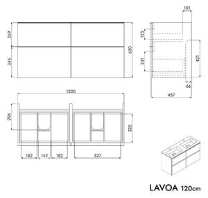 Szafka podumywalkowa LAVOA 120 cm
