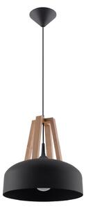 Czarno-beżowa lampa wisząca Sollux Olla