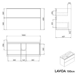 Szafka podumywalkowa LAVOA 100 cm