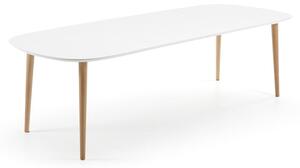 Stół rozkładany do jadalni z drewna bukowego Kave Home Oakland, 160 x 100 cm