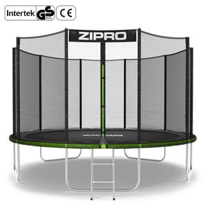 Trampolina ogrodowa z siatką zewnętrzną dla dzieci z drabinką 12FT 374cm Zipro Jump Pro