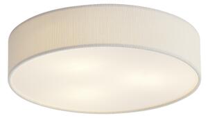 Nowoczesna lampa sufitowa biała z aksamitnym abażurem 46 cm 3-źródła światła - Luz