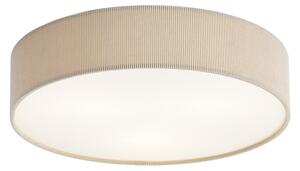 Nowoczesna lampa sufitowa taupe z aksamitnym abażurem 46 cm 3-źródła światła - Luz