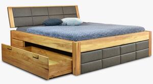 Łóżko z drewna bukowego ze schowkiem 180 x 200