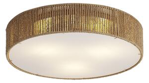 Lampa sufitowa Japandi naturalna z abażurem 46 cm 3-źródła światła - Luz