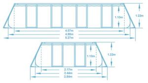 Basen ogrodowy stelażowy 488 x 244 x 122 cm 10w1 Bestway 561MB