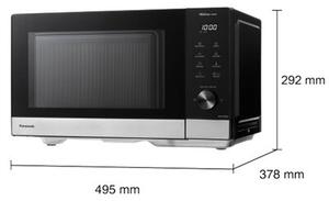 Kuchenka mikrofalowa PANASONIC NN-SD38QSEPG 1000 W średnica 28.8 cm pojemność 29L Czarny