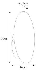 Biały okrągły metalowy kinkiet 20 cm - A476-Izor