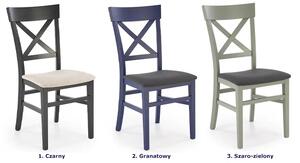 Drewniane krzesło szaro-zielone - Calabro