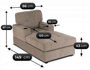 Fotel Wypoczynkowy Kanapa Sofa Do Salonu Sypialni Tapicerowany NEO BeÅ¼owy