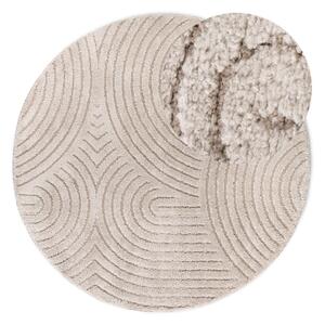 Beżowy okrągły dywan ø 160 cm Panglao New York Taupe – Elle Decoration