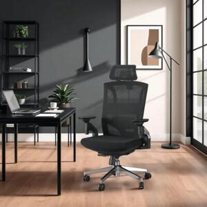 KrzesÅo Obrotowe Biurowe Fotel Ergonomiczny Biurowy Obrotowy Czarny WILLY