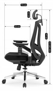 KrzesÅo Obrotowe Biurowe Fotel Ergonomiczny Biurowy Obrotowy Czarny WILLY