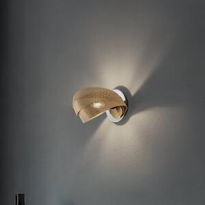 Kinkiet Vento Domiluce, możliwość ściemniania, mosiężny / złoty, salon / jadalnia, metal, nowoczesny