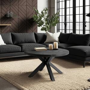 Stolik Kawowy LINCOLN 80 cm Czarny Loft