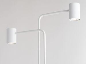 Lampa podłogowa minimalistyczna nowoczesna biała dwa reflektorki 2xGU10 25W Luis Sigma Lighting