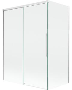 Mexen Rox parawan nawannowy 2-skrzydłowy rozsuwany 120 + 70 x 150 cm, transparent, biały - 8C9-120-070-20-00
