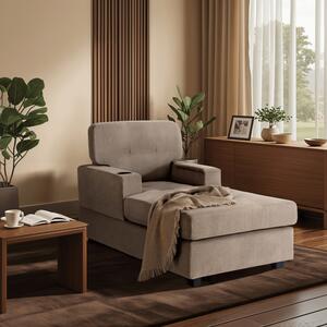 Fotel Wypoczynkowy Sofa NEO Beżowy Tapicerowany Nowoczesny