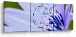 Obraz - Kwiat (z zegarem) (90x30 cm)