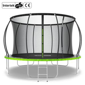 Trampolina ogrodowa z siatką wewnętrzną dla dzieci z drabinką 12FT 374cm Zipro Jump Pro Premium