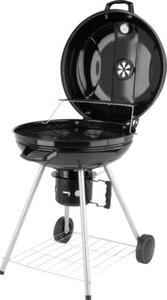 Grill ogrodowy węglowy TOYA 99584 Zamykany, okrągły, kółka, termometr, popielnik