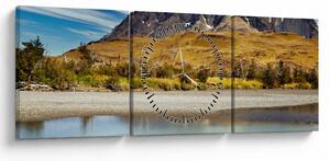 Obraz - Park Narodowy Torres del Paine (z zegarem) (90x30 cm)