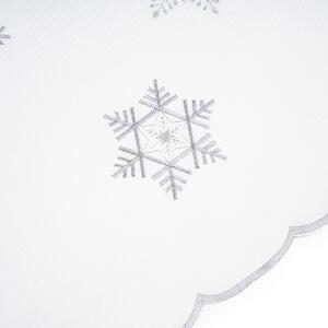 Obrus świąteczny Płatek śniegu biały, 85 x 85 cm