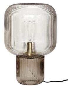 Szklana lampa stołowa Pirum - dymione szkło, nowoczesna