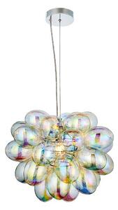 Efektowna lampa wisząca Infinity - tęczowe bańki, szkło
