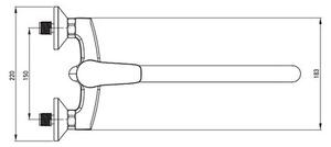 Bateria wannowa natynkowa DEANTE Boro BMO 057M Chrom