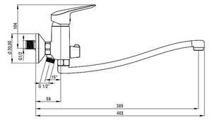 Bateria wannowa natynkowa DEANTE Boro BMO 057M Chrom