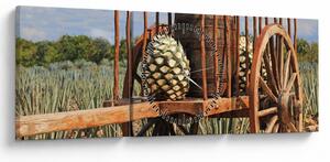Obraz - Przyczepka (z zegarem) (90x30 cm)