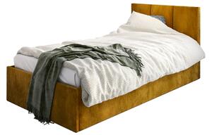 Musztardowe łóżko welwetowe Barnet 6X - 3 rozmiary
