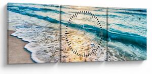 Obraz - Morze (z zegarem) (90x30 cm)